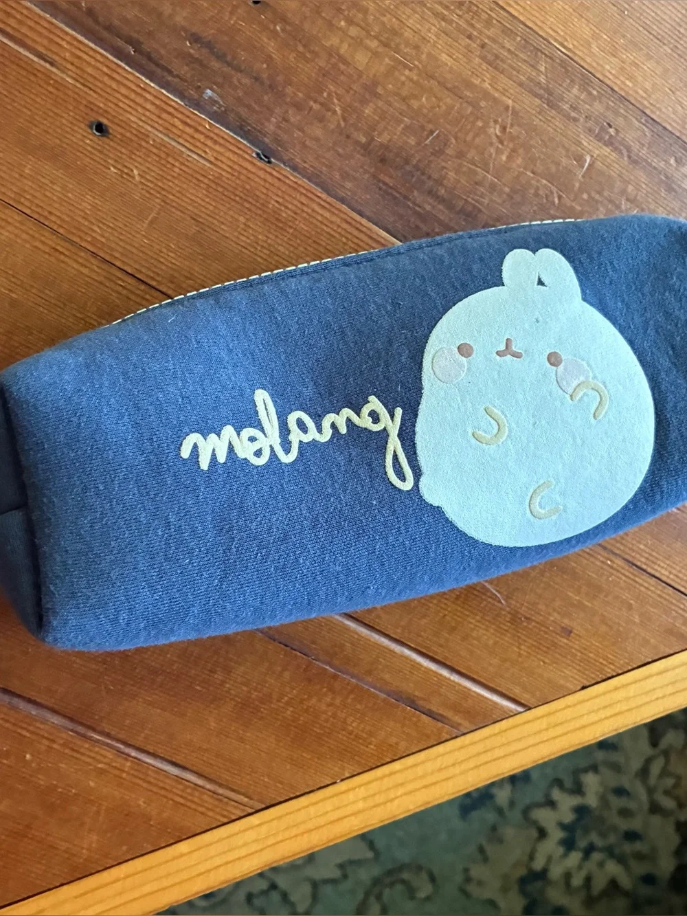 Molang Blue kawaii Pencil Case